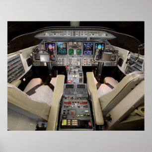 Poster Cockpit de Lear Jet