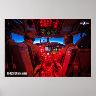 POSTER COCKPIT DO ESTRATOTANKER KC-135R