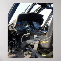 Cockpit do helicóptero militar