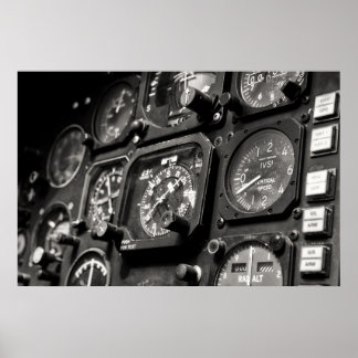 Poster Cockpit e comandos do bombeiro