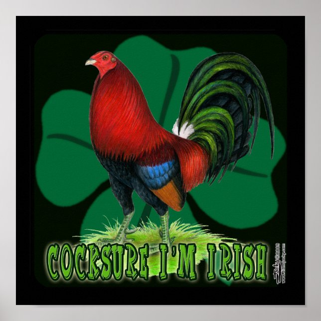 Póster Cocksure, eu também sou irlandês! (Frente)
