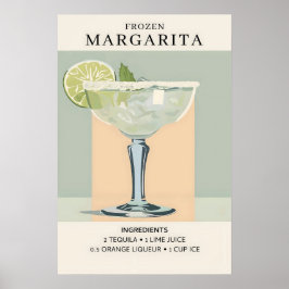 Poster cocktail Margarita congelado