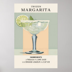 Poster cocktail Margarita congelado