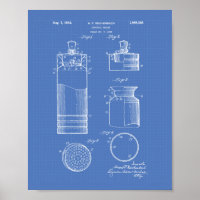 Cocktail Shaker 1934 Patent Art Blueprint