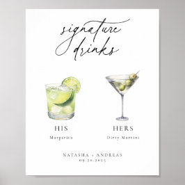 Poster Cocktails Contemporâneos Bebidas por Assinatura