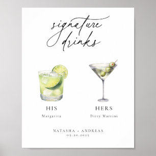 Poster Cocktails Contemporâneos Bebidas por Assinatura