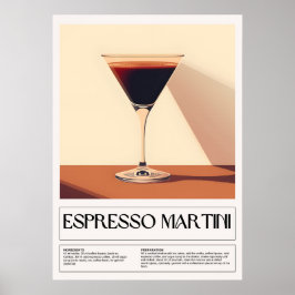 Poster Cocktails Vintage: Espresso Martini