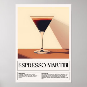 Poster Cocktails Vintage: Espresso Martini