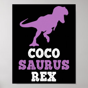Poster Coco-saurus Rex Dino Dinossauro Cocosaurus Engraça