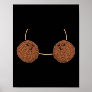 Poster Coconut Bra Costume Bonito Comida Fácil Presente n