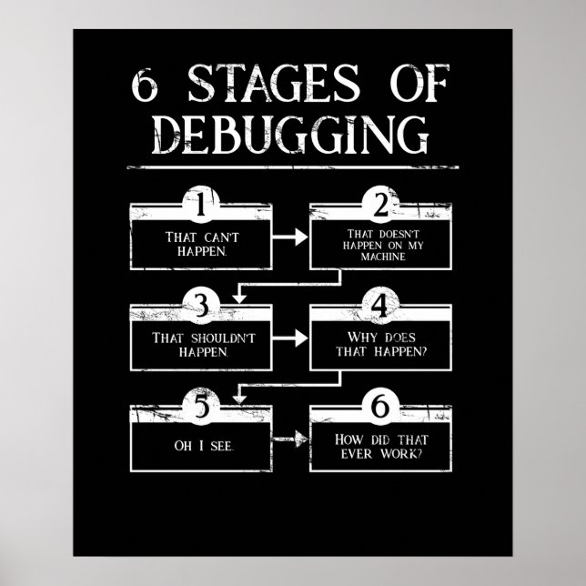 Poster Codificação De 6 Palcos De Depuração Da Programaçã (Frente)