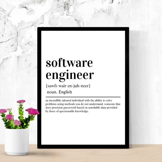 Poster Codificador de definição de Engenheiro de software (Criador carregado)