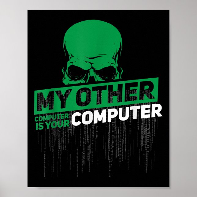Poster Código Admin do Nerd Hacker do Engenheiro Sysadmin (Frente)