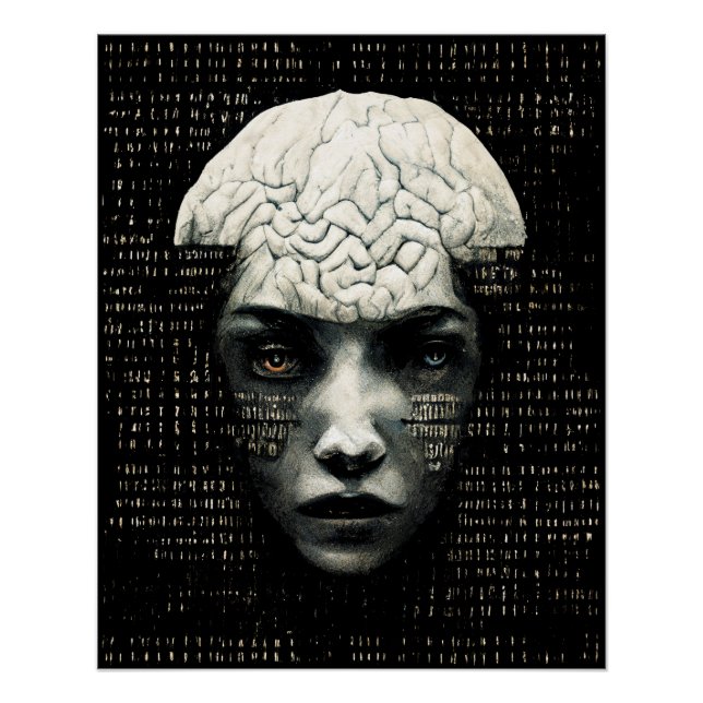 Póster Código Binário do Matrix Man (Frente)