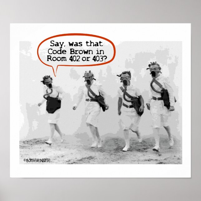 Póster Código Brown para Enfermeiros (Frente)