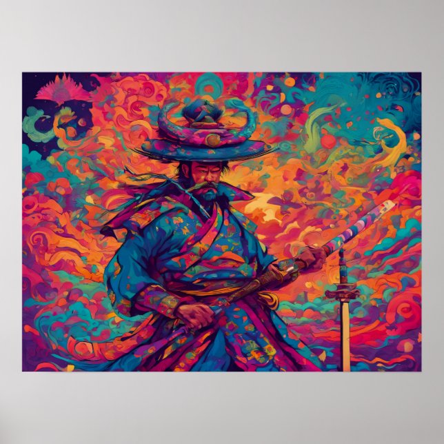 Poster Código Colorido: Samurai (Frente)