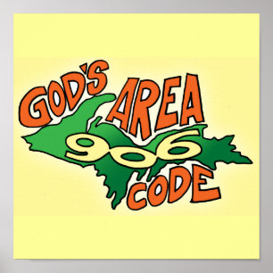 Póster Código de área do deus: 906