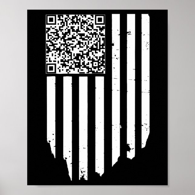 Poster Código de Dança de Ritonância Qr Trump Funny (Frente)