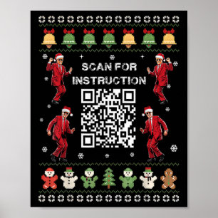 Poster Código De Dança Trump Qr Presidente Scan Para Inst