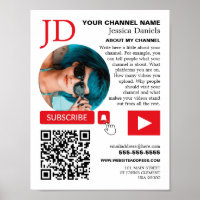 Código de Foto e QR dentro de um círculo, Youtube