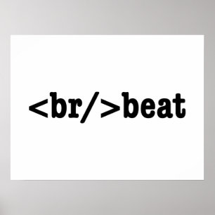 Póster código do HTML do breakbeat