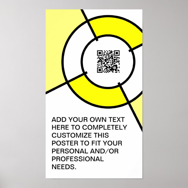 Póster código QR amarelo (Frente)