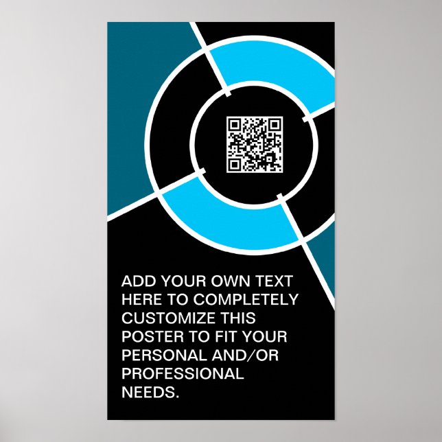 Póster código QR aqua bulseye (Frente)