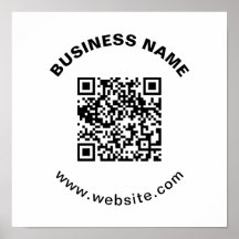 Código QR com Nome da Empresa Texto Circular em Ne