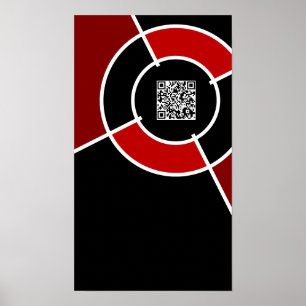 Póster código QR da Maroon bulseye