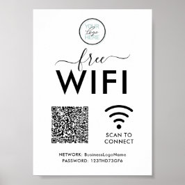 Poster Código QR da Senha da Rede WIFI