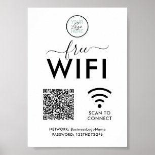 Poster Código QR da Senha da Rede WIFI