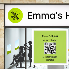 Póster Código QR de Negócios Modernos Minimalista Promoci