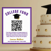 Código QR do Fundo da Faculdade de Formando Roxo