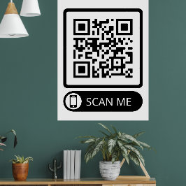 Poster Código QR do Marketing Scan Me