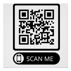 Póster Código QR do Marketing Scan Me