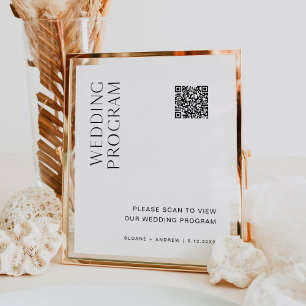 Poster Código QR do Programa de Casamento HARLOW Sinal de