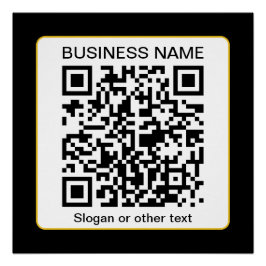 Póster Código QR editável digitalizável + nome da sua emp