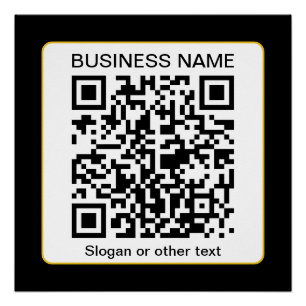 Póster Código QR editável e escaneável + Nome da sua Empr