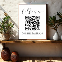 Código QR minimalista siga-nos no Instagram