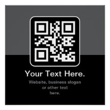 Código QR Modern Escaneável | Preto, Cinza e Branc
