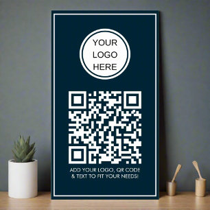 Poster Código QR personalizado Logotipo profissional da e