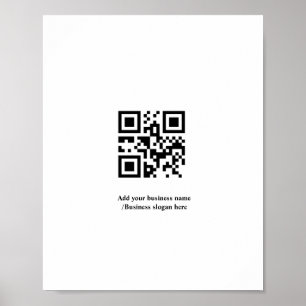 Poster Código QR personalizado simples adicione seu nome