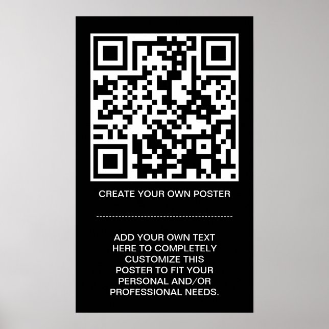 Póster código QR personalizável (Frente)