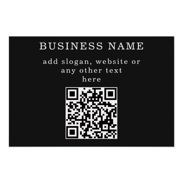 Póster Código QR promocional empresarial (Frente)