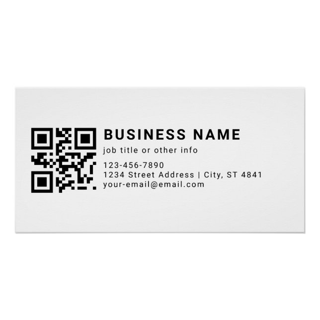 Póster Código QR Promocional Empresarial (Frente)