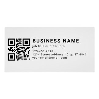 Póster Código QR Promocional Empresarial