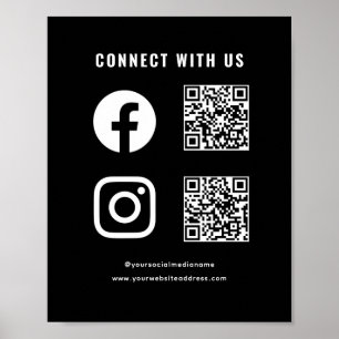 Poster Código QR Siga-nos no Scan Conecte-se Conosco nas