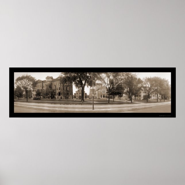 Póster Coe College IA Foto 1914 (Frente)