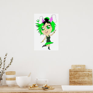 Poster coelhinha chibi