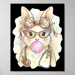 Poster Coelhinha Enfermeira de Páscoa de Bubblegum Fofa c